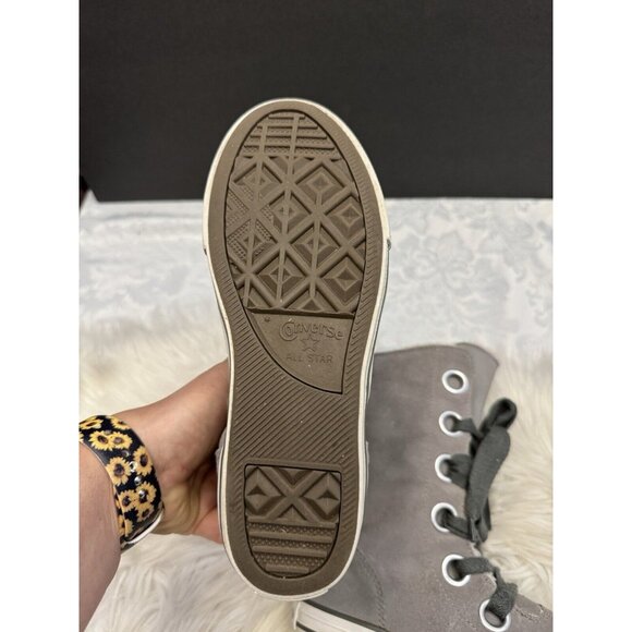 Converse Chuck Taylor All Star Beverly Boot Gray Women’s Size 6 Leather - Picture 9 of 16